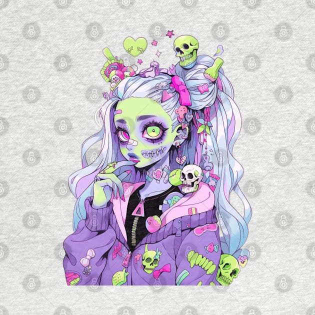 Pastel Goth Cute Kawaii Zombie by DarkSideRunners